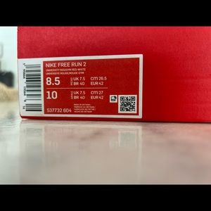 Nike free run 2 size 9 and 8.5